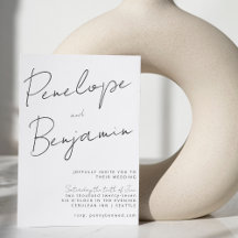 Moderne zwarte handschriftenbruiloft in één keer