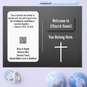 Moderne Zwarte Hedendaagse Kerkbulletin  Flyer (Enkel)