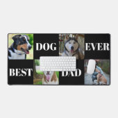 Moderne zwarte hond vader vier foto collage bureaumat (Keyboard & Muis)