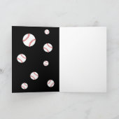 Moderne Zwarte Honkbal Dank je Coach Fotokaart Bedankkaart (Binnen)