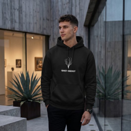 Moderne zwarte hoodie met aangepaste grafische afb