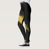 Moderne zwarte hoog getailleerde legging voor dage (Links)