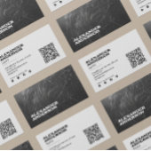 Moderne zwarte houtskool Scribble Professional Visitekaartje