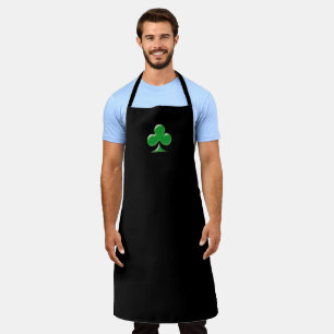 Moderne zwarte Ierse klavershamrock Schort
