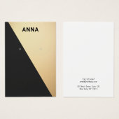 Moderne zwarte juwelen die Kaart verdienen (Voorkant /achterkant)