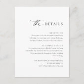 Moderne zwarte Kaart met details over bruiloft (Voorkant)