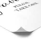 Moderne zwarte kalligrafie-Baby shower voor tekens Poster (Hoek)