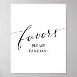 Moderne zwarte kalligrafie-Baby shower voor tekens Poster