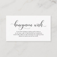 Moderne zwarte kalligrafie, bruiloft Honeymoon Wis
