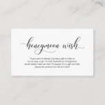 Moderne zwarte kalligrafie, bruiloft Honeymoon Wis Informatiekaartje<br><div class="desc">Dit is de Moderne kalligrafie,  Wedding Enclosure Card. U kunt de doopvontkleuren veranderen,  en uw trouwdetails in de passende doopvont/het schrijven toevoegen. #TeeshaDerrick</div>