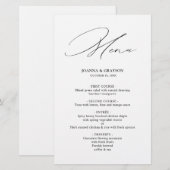 Moderne zwarte kalligrafie Eenvoudig minimalistisc (Voorkant / Achterkant)