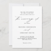 Moderne zwarte kalligrafie Eenvoudig minimalistisc Kaart (Voorkant)