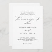 Moderne zwarte kalligrafie Eenvoudig minimalistisc Kaart (Voorkant / Achterkant)