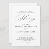 Moderne zwarte kalligrafie Eenvoudig minimalistisc Kaart (Voorkant / Achterkant)