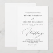 Moderne zwarte kalligrafie Eenvoudig minimalistisc Kaart (Voorkant / Achterkant)