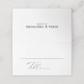 Moderne zwarte kalligrafie Eenvoudig minimalistisc Plaatskaartje (Buitenkant ongevouwen)