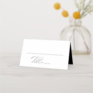 Moderne zwarte kalligrafie Eenvoudig minimalistisc Plaatskaartje
