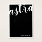 Moderne zwarte kalligrafie-kaart visitekaartje (Voorkant)