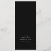 Moderne zwarte kalligrafie Windmenu Menu (Achterkant)