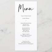 Moderne zwarte kalligrafie Windmenu Menu (Voorkant)