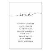 Moderne zwarte kalligrafietabel One Kaart (Voorkant)