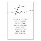 Moderne zwarte kalligrafietabel Twee Kaart (Voorkant)