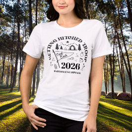 Moderne Zwarte Kamp Bachelorette Tri-Blend Shirt
