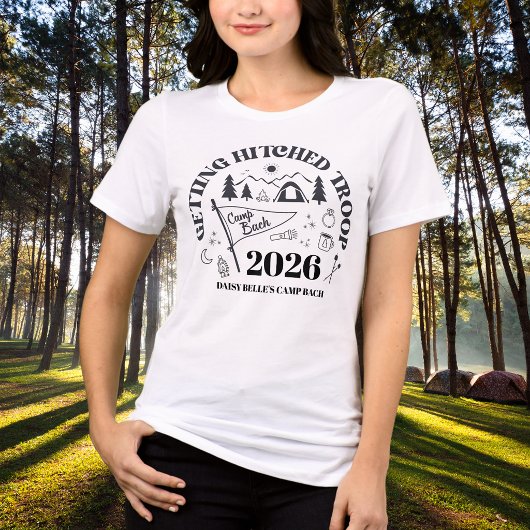 Moderne Zwarte Kamp Bachelorette Tri-Blend Shirt