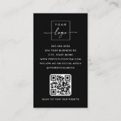 Moderne zwarte kapper stylist visitekaartje (Achterkant)