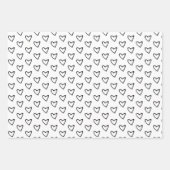 Moderne zwarte kat en Planten patroon Inpakpapier Vel (Voorkant 3)