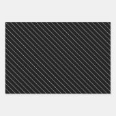 Moderne zwarte kat en Planten patroon Inpakpapier Vel (Voorkant 2)