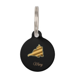 Moderne zwarte kat huisdierpenning