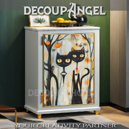 Moderne zwarte katten bruiloft tissuepapier