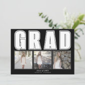 Moderne zwarte klasse van 2025 AFSTUDEERDER afstud Aankondiging (Staand voorkant)