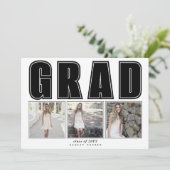 Moderne zwarte klasse van 2025 AFSTUDEERDER afstud Kaart (Staand voorkant)