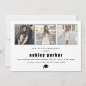 Moderne zwarte klasse van 2025 AFSTUDEERDER afstud Kaart (Achterkant)