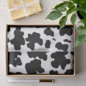 Moderne zwarte Koe Huidtextiel Dierafdrukken Tissuepapier (Geschenk)