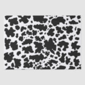 Moderne zwarte Koe Huidtextiel Dierafdrukken Tissuepapier (Voorkant)