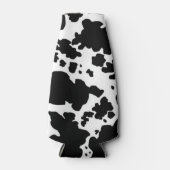 Moderne zwarte Koe spots print Flesjeskoeler (Voorkant)
