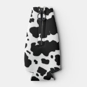 Moderne zwarte Koe spots print Flesjeskoeler (Achterkant)