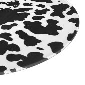 Moderne zwarte Koe vlekken Print Cowboy Snijplank (Hoek)