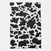 Moderne zwarte Koe vlekken Print Cowboy Theedoek (Verticaal)
