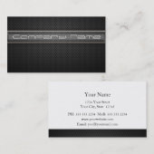 Moderne zwarte koolstofvezel Visitekaartje (Voorkant / Achterkant)