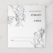 MODERNE ZWARTE KRAFT EN WITTE LIJN VOOR HET DRAAIE PLAATSKAARTJE (Buitenkant ongevouwen)