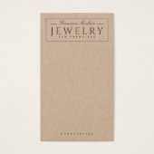 Moderne zwarte kraft-schermkaarten met wit oormerk visitekaartje (Voorkant)