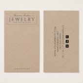 Moderne zwarte kraft-schermkaarten met wit oormerk visitekaartje (Voorkant /achterkant)