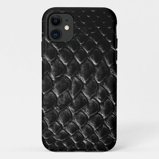Moderne Zwarte Krokodil Case-Mate iPhone Case (Achterkant)