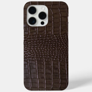 Moderne Zwarte Krokodil iPhone 15 Pro Max Hoesje