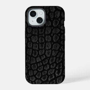 Moderne Zwarte Krokodil iPhone 15 Case