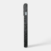 Moderne Zwarte Krokodil iPhone 15 Case (Linkerkant)